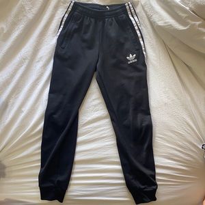 Black adidas joggers
